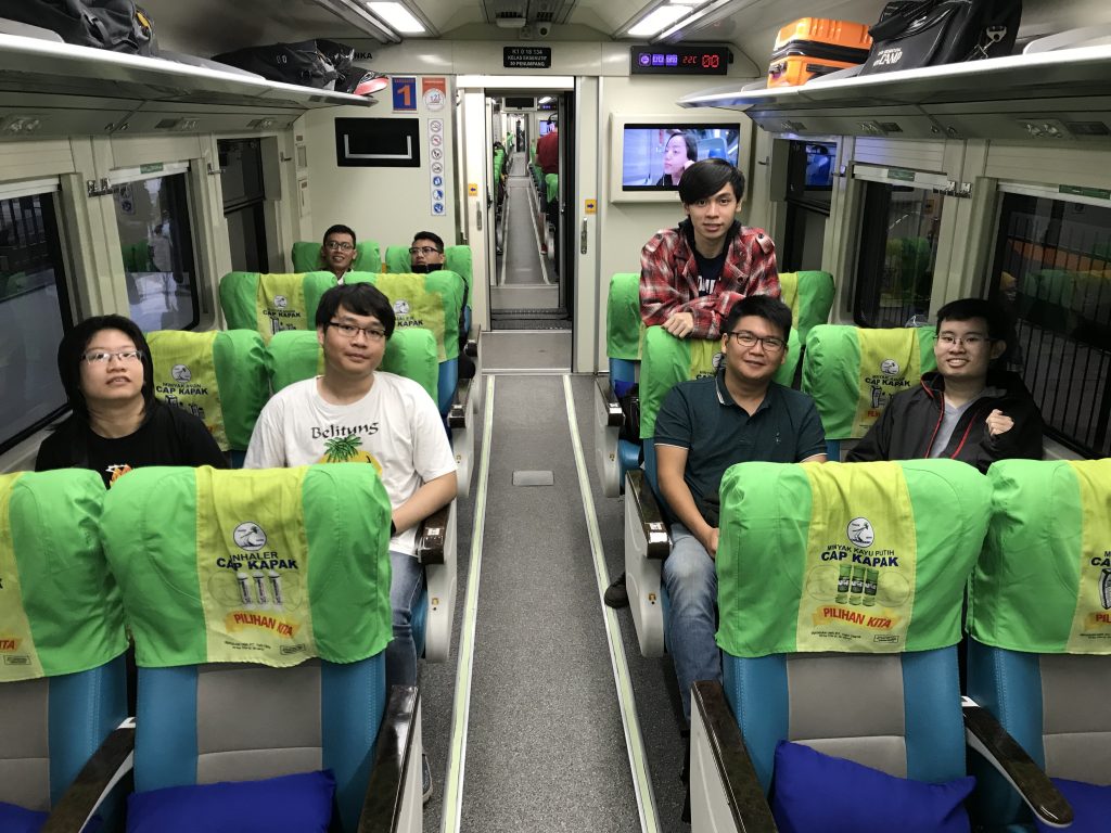 Picture of Bandung team in the train