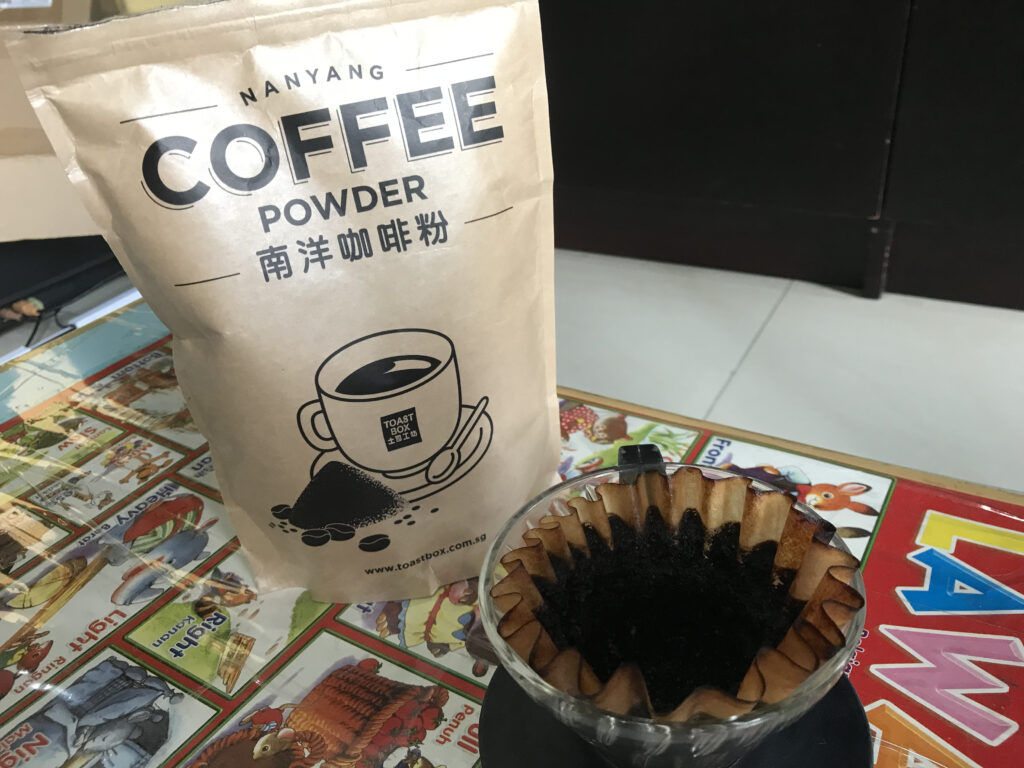 A picture of ground coffee leftover